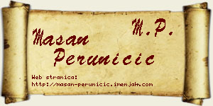 Mašan Peruničić vizit kartica